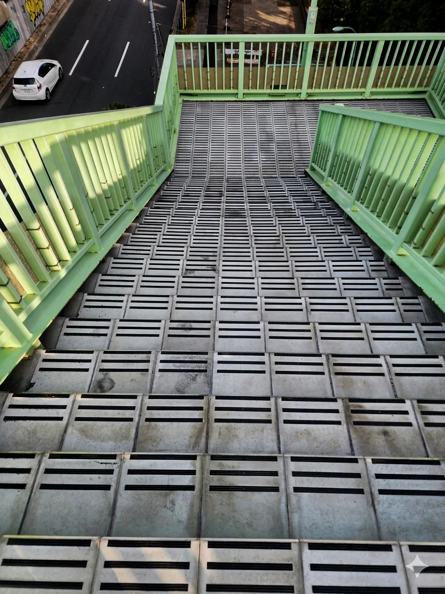 Pedestrian bridge daytime