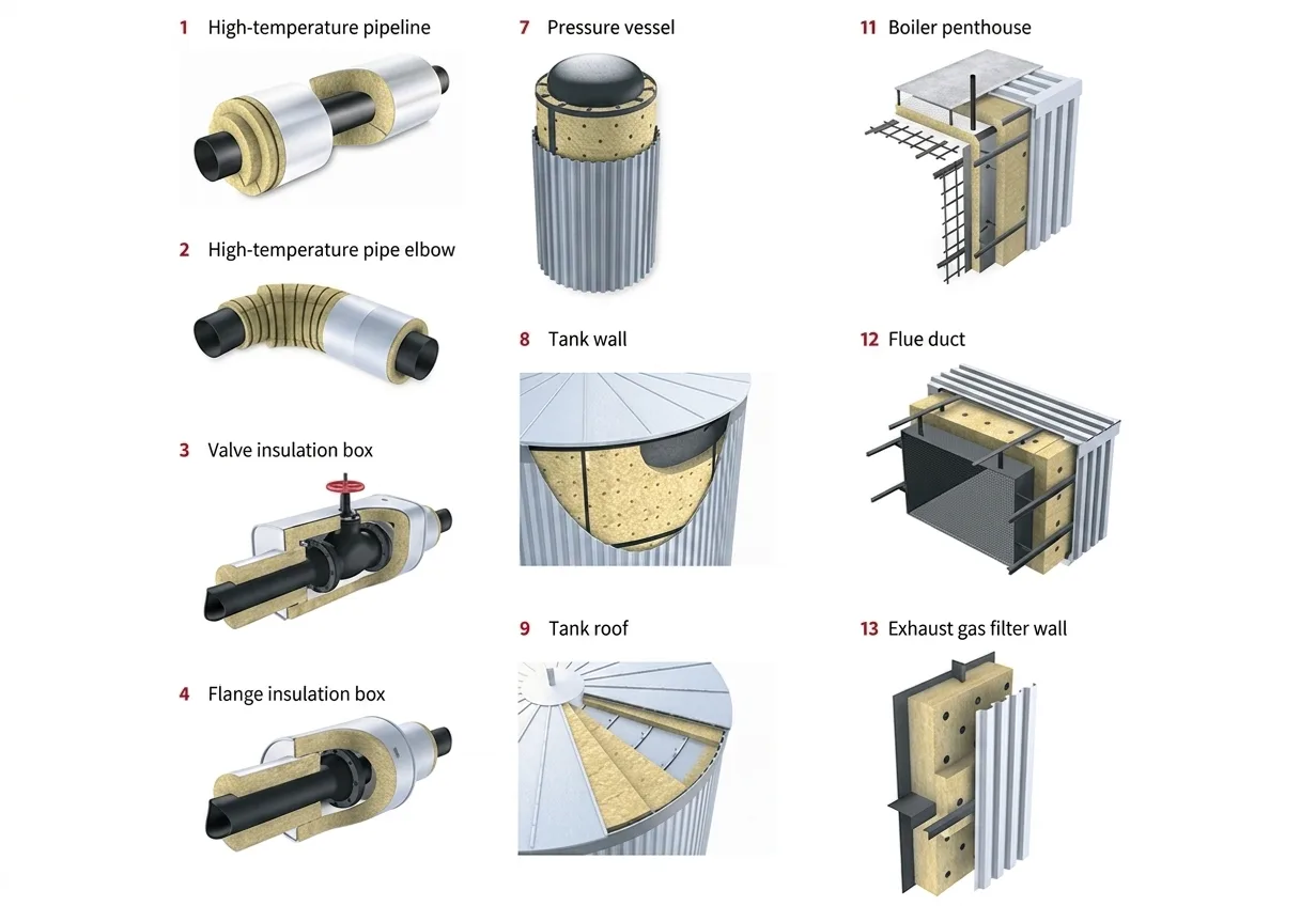 Thermobasalt object applications